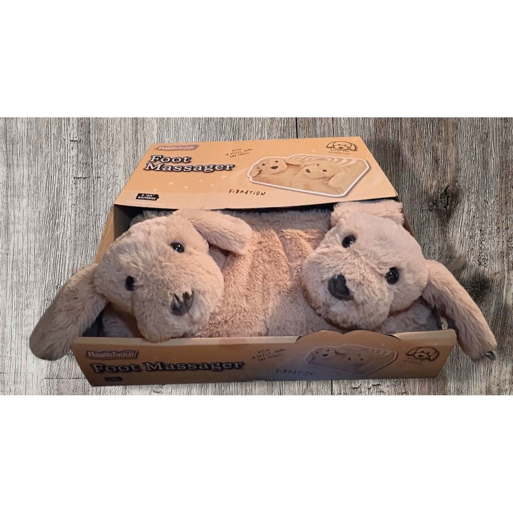Health Touch Puppy Dog Foot Massager Vibration Home Office Travel NEW in Box